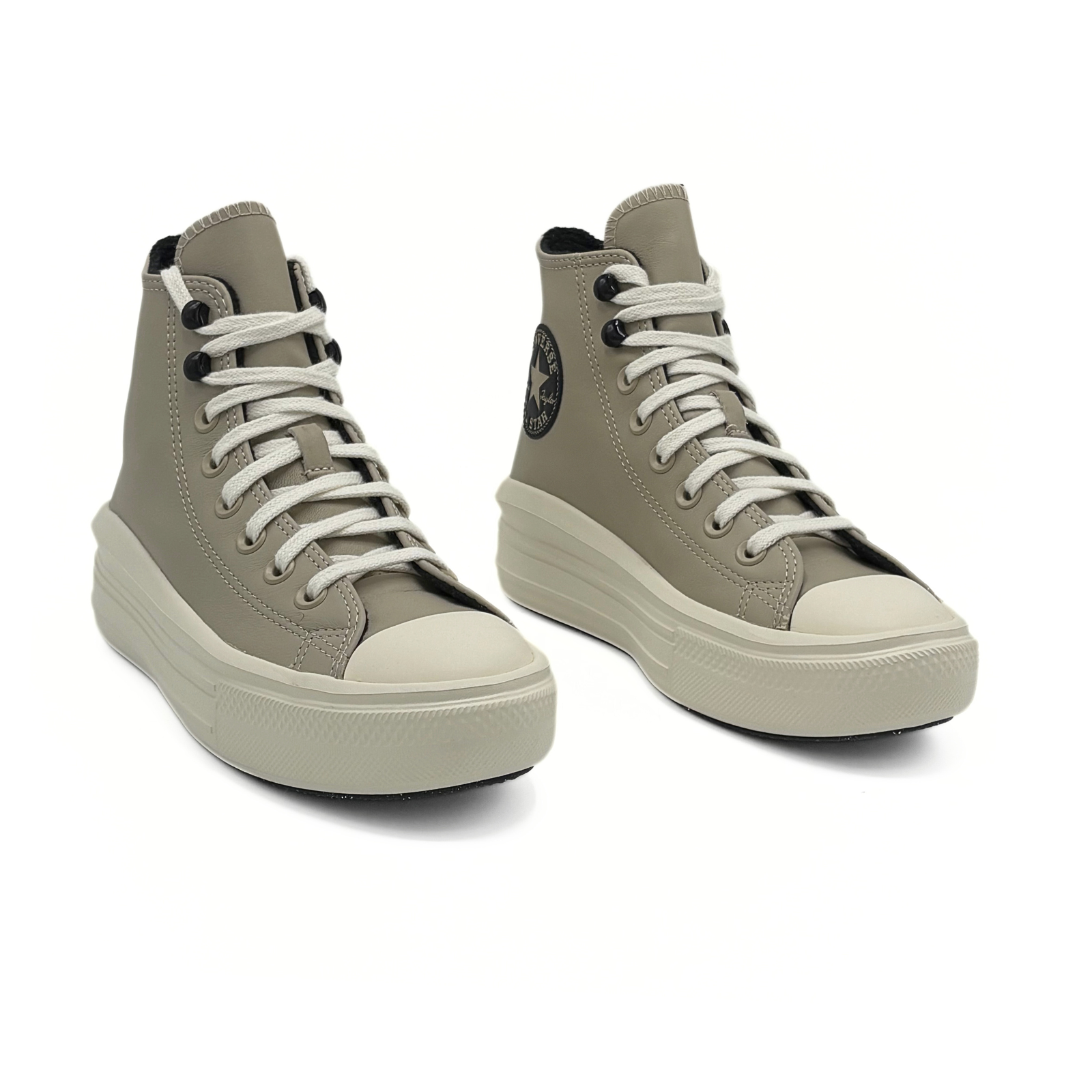 Converse Chuck Taylor All Star Move Platform High Leather (Beach Stone)