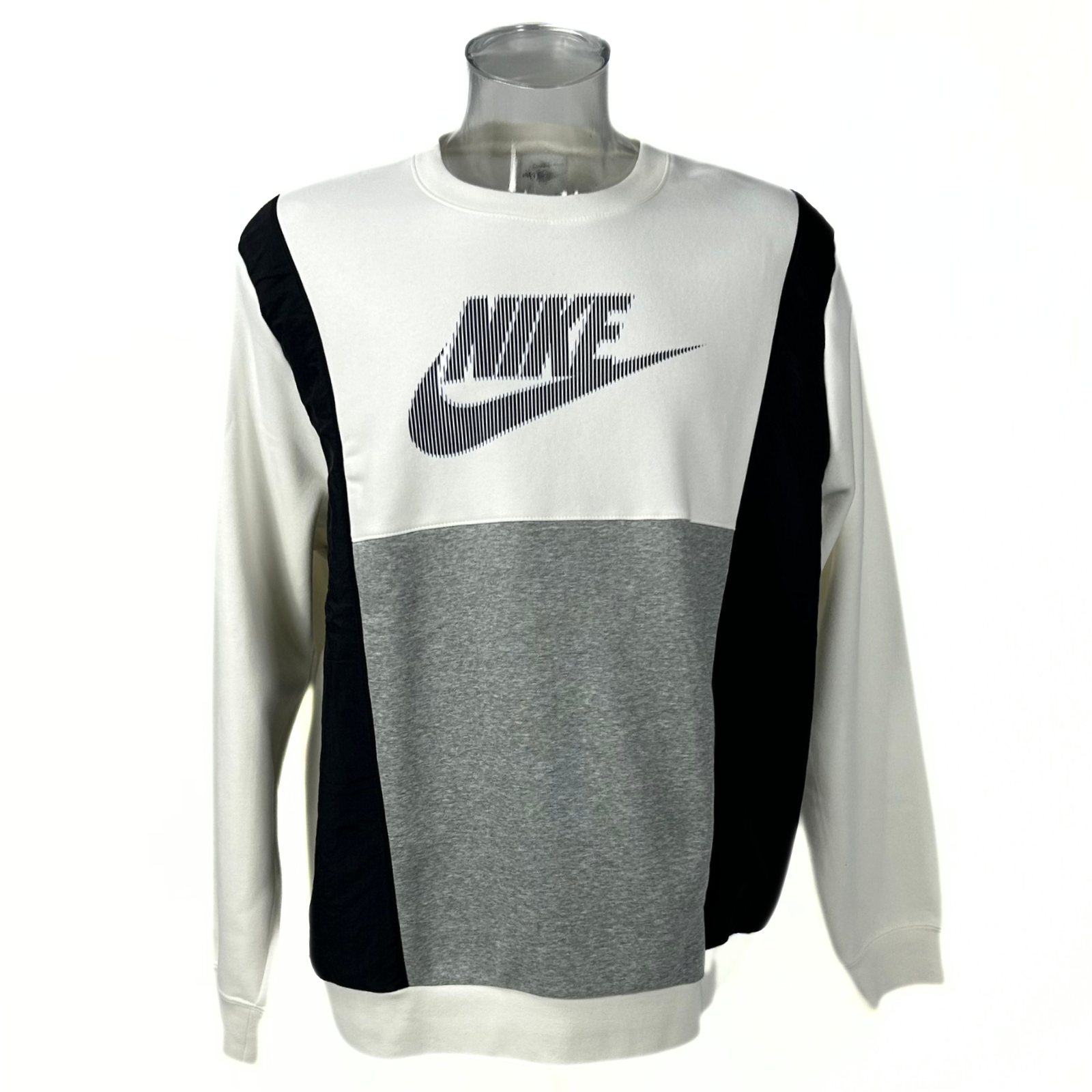 Nike Air Logo Sportswear Hybrid Fleece Sweater/Crewneck (White)