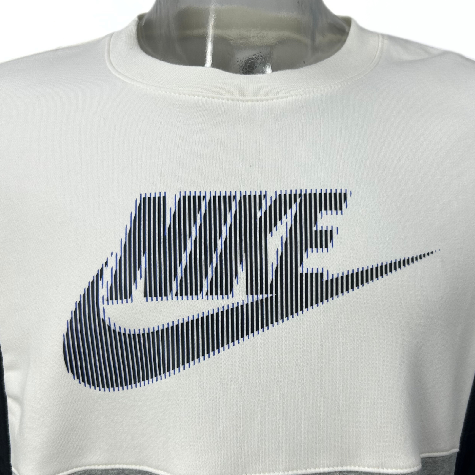 Nike Air Logo Sportswear Hybrid Fleece Sweater/Crewneck (White)